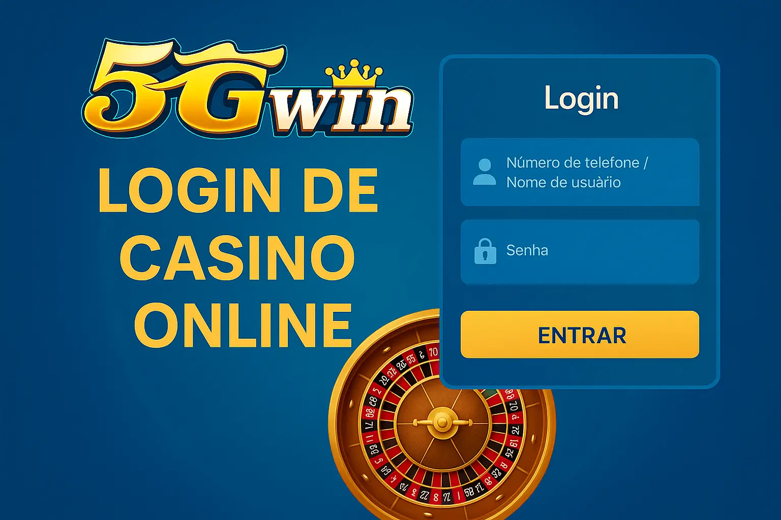 Não Perca tempo, o rRgistro na site 5Gwin